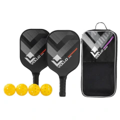 Kit Pickleball Performance Glass Fiber 7 Peças Preto - VPB202