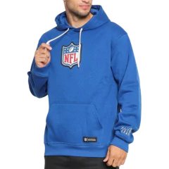 Blusa Moletom Masculina Peluciada NFL Azul Royal - NF25