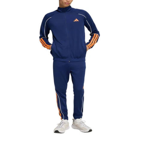 Conjunto Masculino Adidas Agasalho 3S Stadium Azul - JY76