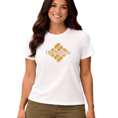 Camiseta Feminina Columbia MC Centered Gem Branca - 321098
