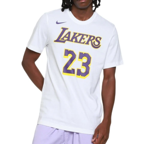 Camiseta Masculina Nike MC Los Angeles Lakers Branca - DR63