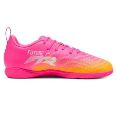 Chuteira de Futsal Juvenil Puma Salão Future 9 Play Rosa