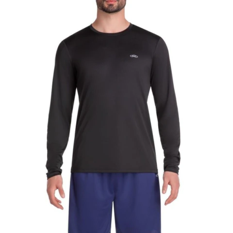 Camiseta de Treino Masculina Olympikus ML Essential Preta