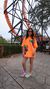 CAMISETA OVERSIZED BORDADA URBAN LARANJA NEON – URBAN SPECTRUM COLLECTION -