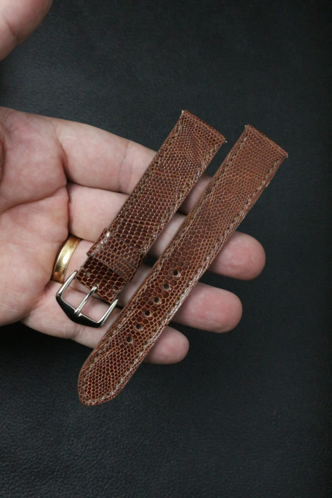 Pulseira de Lagarto Teiu Marrom