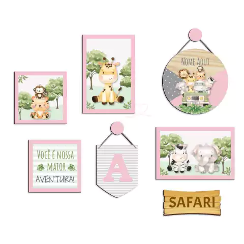 Kit Top Safari Jeep Aquarela Rosa