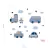 Adesivos De Parede Transporte Carrinhos - comprar online