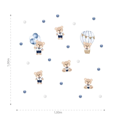 Imagem do Adesivos De Parede Ursinho e Balões