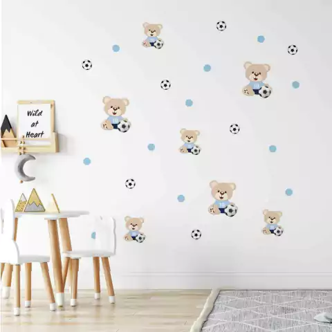 Adesivos De Parede Ursinho Futebol