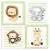 Kit Safari Jipe Aquarela com Nome Personalizado em Adesivo - comprar online