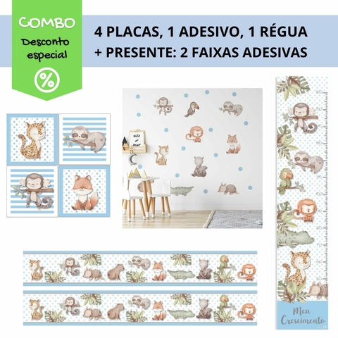 Combo Animais da Fauna Brasileira Azul
