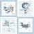 4 Placas Decorativas MDF Aviões e Balões
