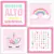 4 Placas Decorativas MDF Unicornio Arco Iris - comprar online