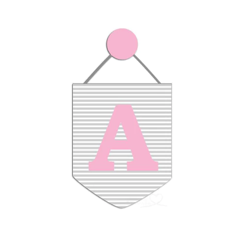 Placa Decorativa Flâmula com Letra MDF