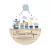 Combo Trenzinho Animais Safari Azul KIT Com Enfeite de Porta - comprar online