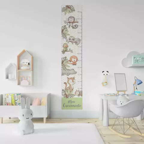 Regua de Crescimento Adesivo Animais da Fauna Brasileira - comprar online