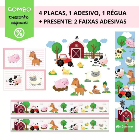 Combo Fazendinha Rosa