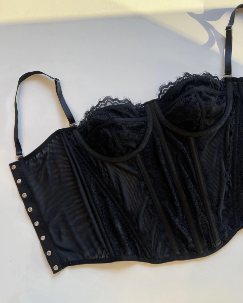 Corselet Pizzani Preto - comprar online