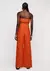 CALÇA WIDE LEG CINTURA ALTA COM LINHO - LARANJA - comprar online