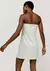 Vestido Curto Reto Em Paetê - Off white - comprar online