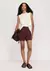 Shorts Reto em Alfaiataria Cintura Alta - Burgundy ZNWJ1ASI