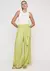 Calça Pantalona Cintura Alta Em Viscose - Verde ZQ341BSN na internet