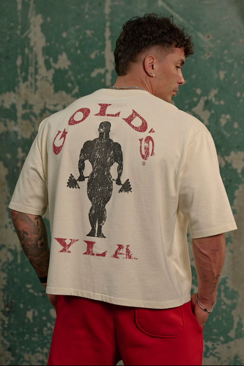 4002 - Golds Gym New Age Tees Off-White - comprar en línea
