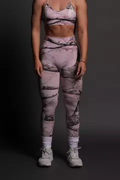 Our Passion "Everson Seamless" Scrunch Leggings in Brown/Light Mauve Woodland Camo en internet