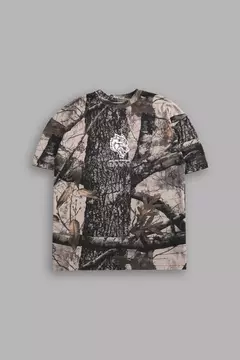 WOLVES HAVE YOUR BACK "PREMIUM" OVERSIZED TEE IN CLAY WOODLAND CAMO - tienda en línea