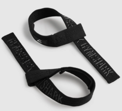 GYMSHARK Silicone Lifting Straps Black