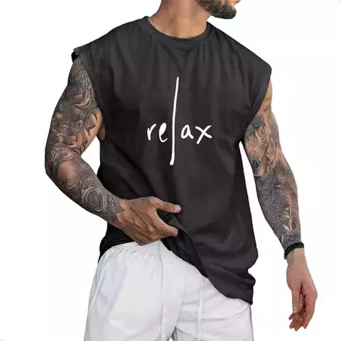 Camiseta Regata Over Machão 100% Algodão Academia Relax - comprar online