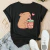 Blusa Feminina TShirt Básica Capivara Fofa Minimalista Camiseta Baby LookEm Alta Qualidade Casual - comprar online