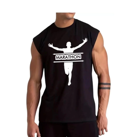 Camiseta Oversized Regata Algodão Streetwear Academia Marathon - comprar online