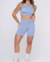 Short de Corrida Com 7 Bolsos - Azul Claro - loja online