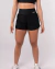 Short Duplo com Barra em Tule - Preto