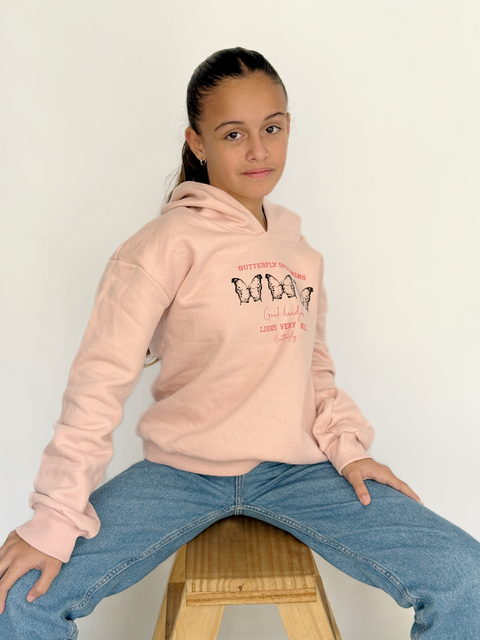 Maxibuzo MARIPOSAS Friza Nena con capucha - comprar online