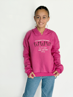 Maxibuzo MARIPOSAS Friza Nena con capucha - ParaKids