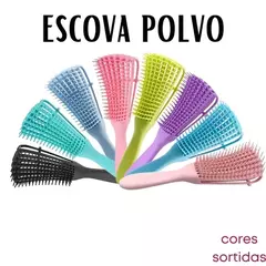 ESCOVA POLVO PARA CABELO CACHEADO - CORES VARIADAS