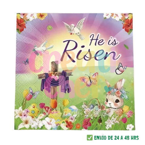 Servilletas Pascua He is Risen