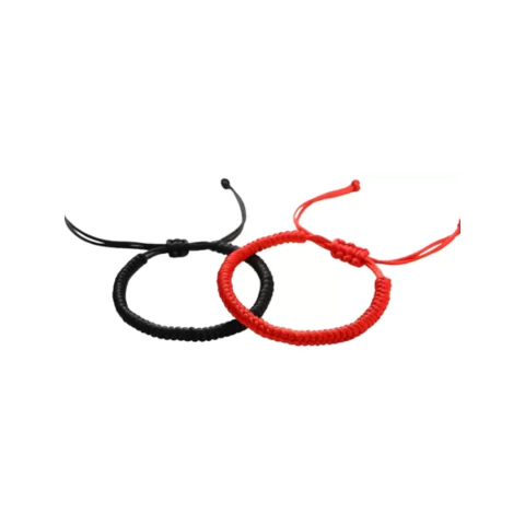 Pulsera Macramé Hilo Seda-Negra o roja