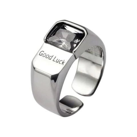Anillo Good Luck- Acero color plata