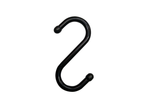 Gancho Em S Plástico Preto 14 cm
