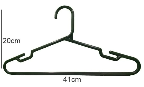 Cabide Fixo Fino Cavado Preto