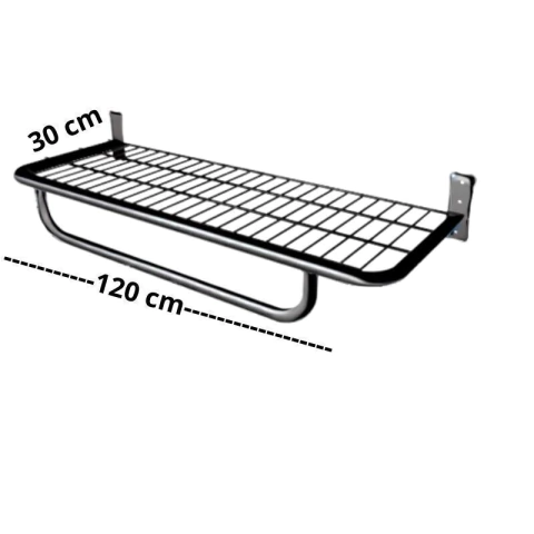 Arara Prateleira De Parede Com Pingente 120 x 30 cm