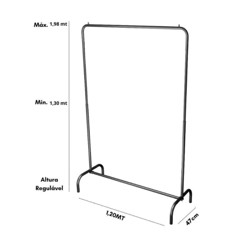 Arara Desfile Articulável 120 cm Regulável
