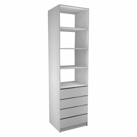 Armário Closet Modular Prateleira 4 Gavetas