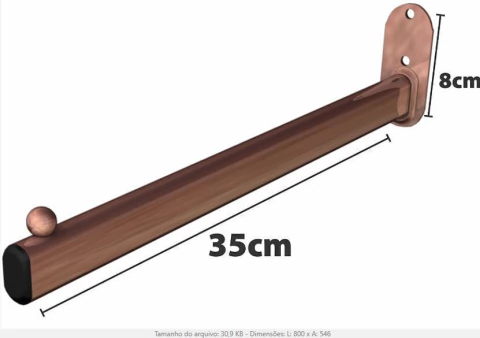 Rt Reto Parede Tubo Oblongo 35 cm