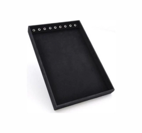 Expositor Veludo Caixa Tabuleiro Com Gancho