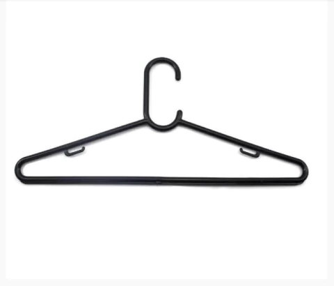 Cabide Plástico C Adulto Preto