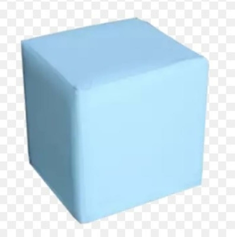 Puff Quadrado Cor Azul Claro